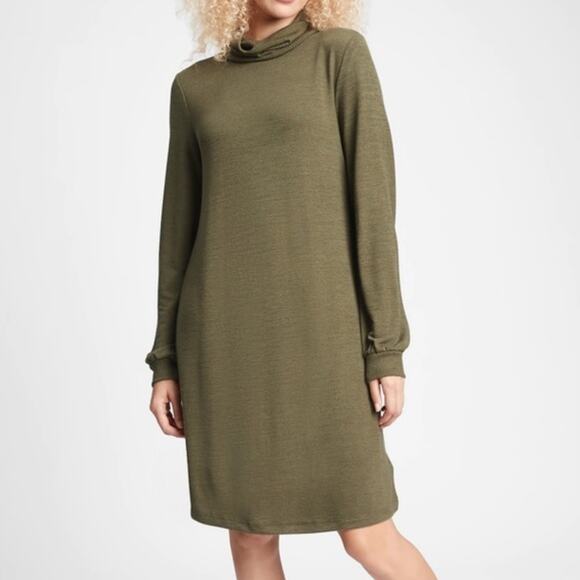 Gap Army Green Knit Turtleneck sweater Dress- XS - Picture 1 of 7